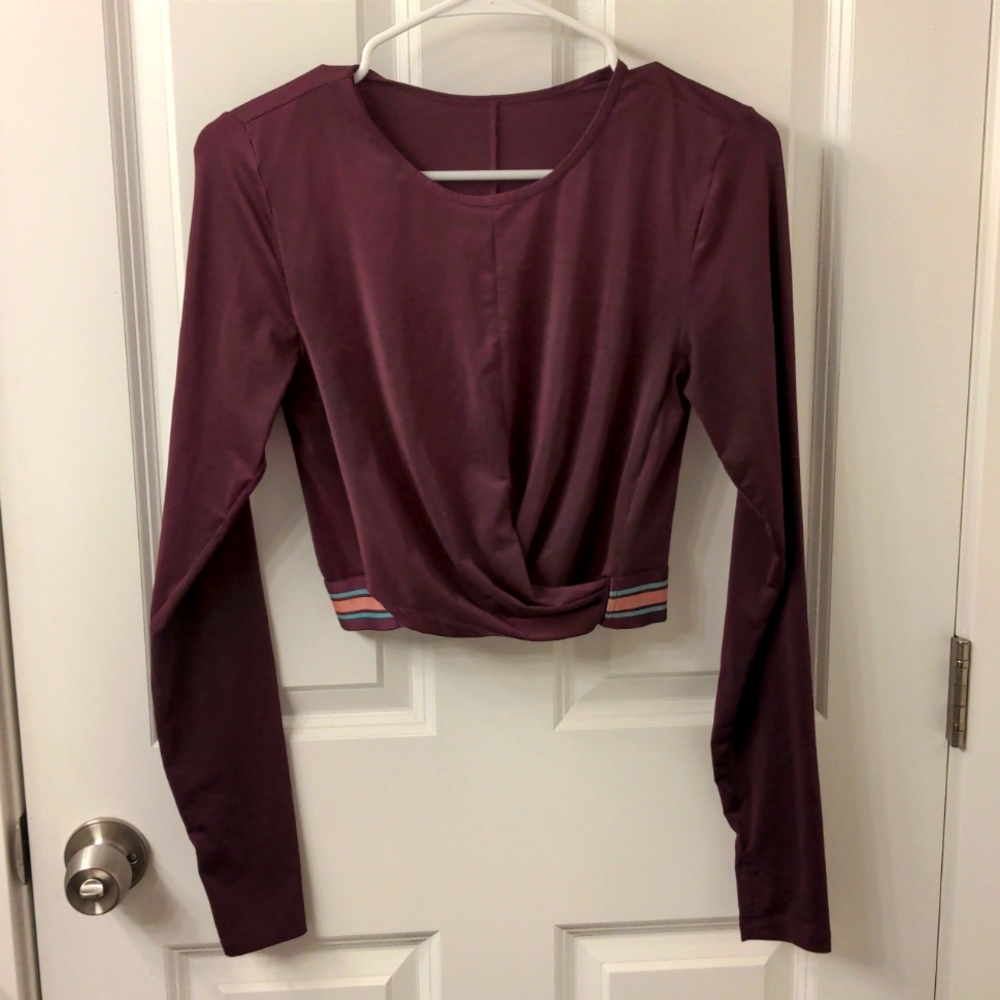 Purple Fabletics Crop Top Sz Small
